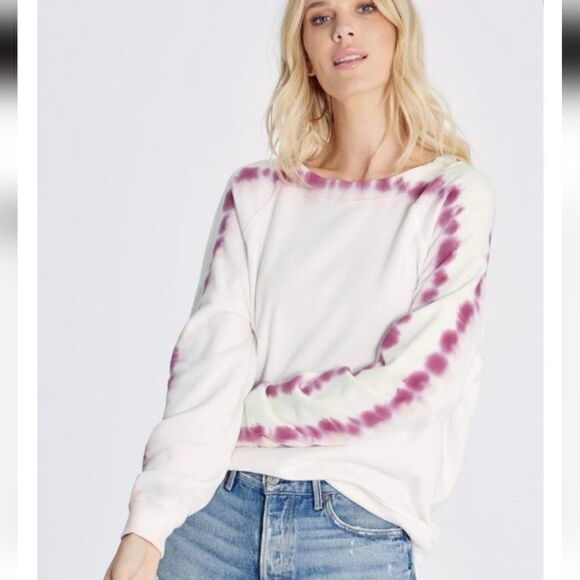 Wildfox Couture Aloe Edge Dye Tie Dye Sommers Sweatshirt Size Large New - Picture 2 of 10